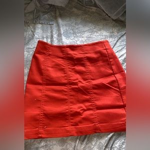 never worn orange/red f21 small skirt